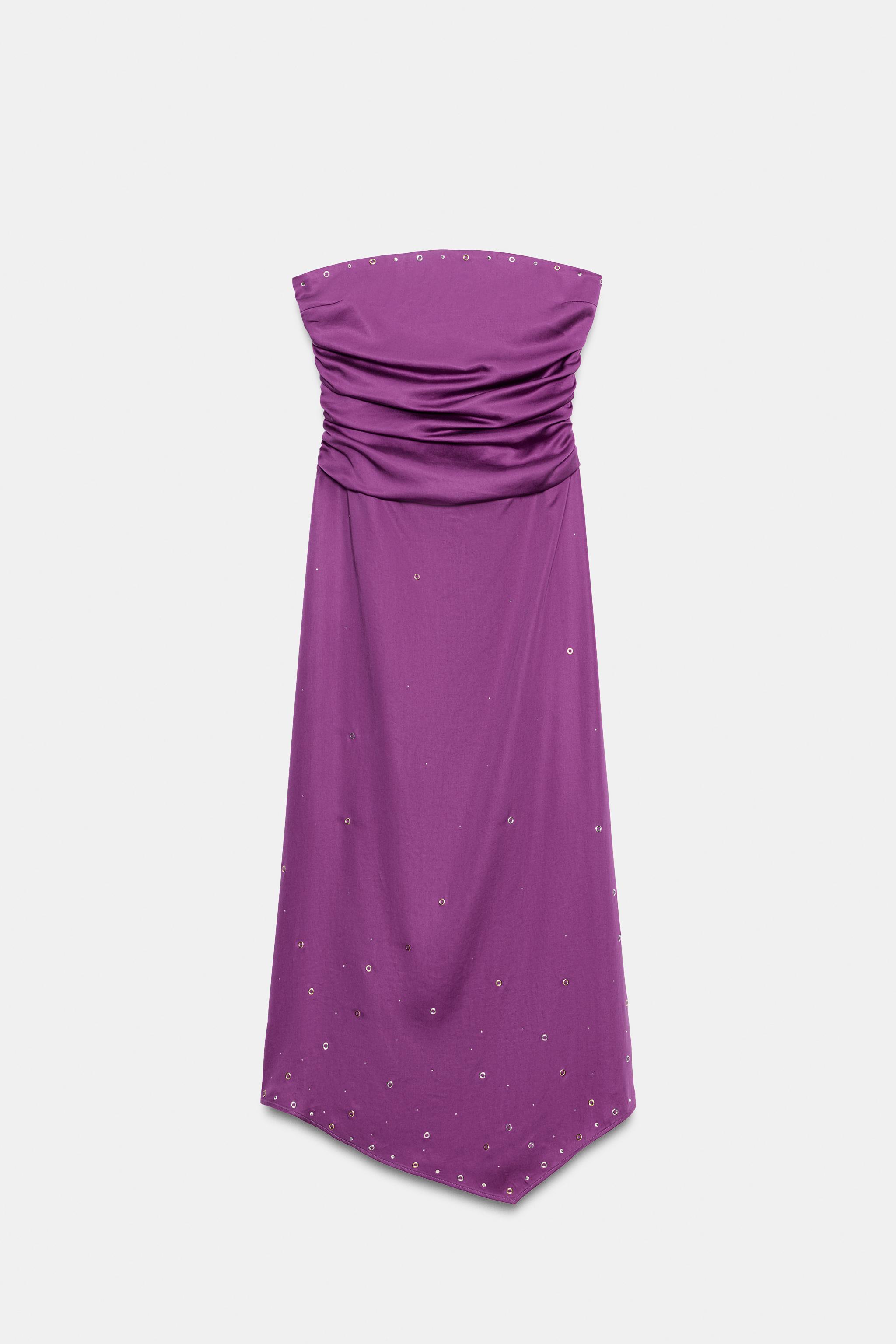 RHINESTONE EYELET MIDI DRESS