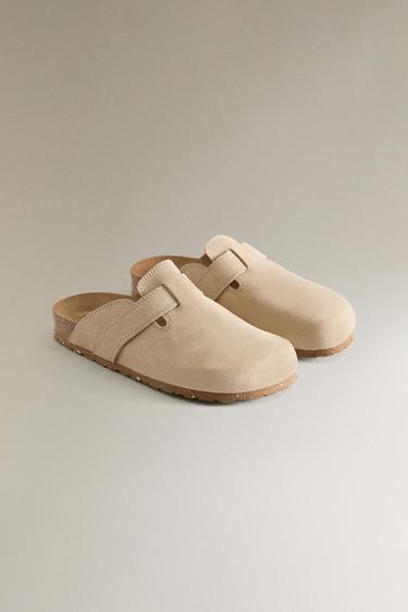 SABOTS CUIR LANIÈRE - Beige de Zara - Image 1