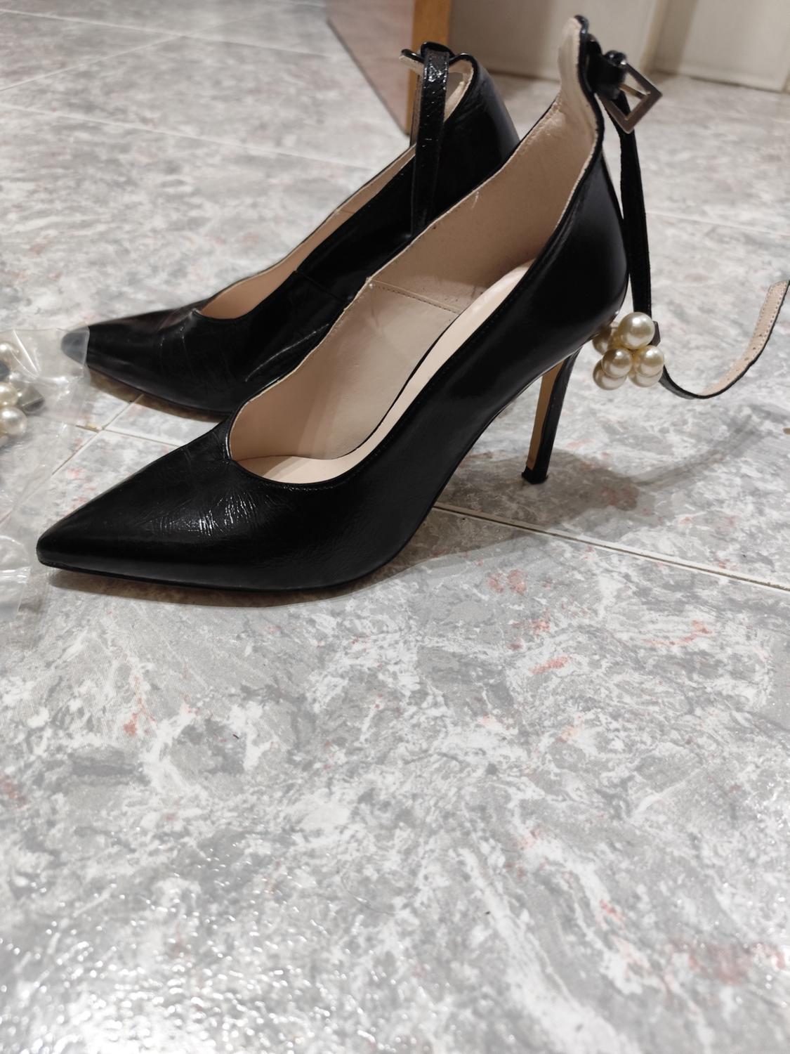 HIGH HEEL COURT SHOES WITH BEADED ANKLE STRAP - Image 6