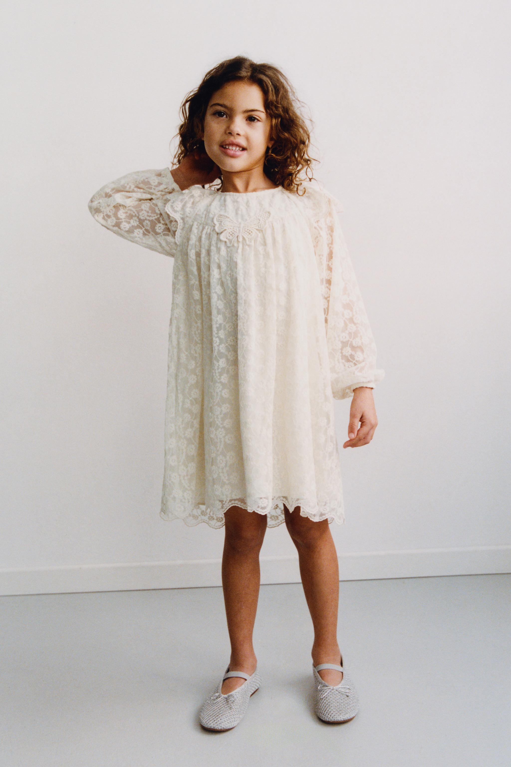 BUTTERFLY TULLE DRESS - Ecru | ZARA United States