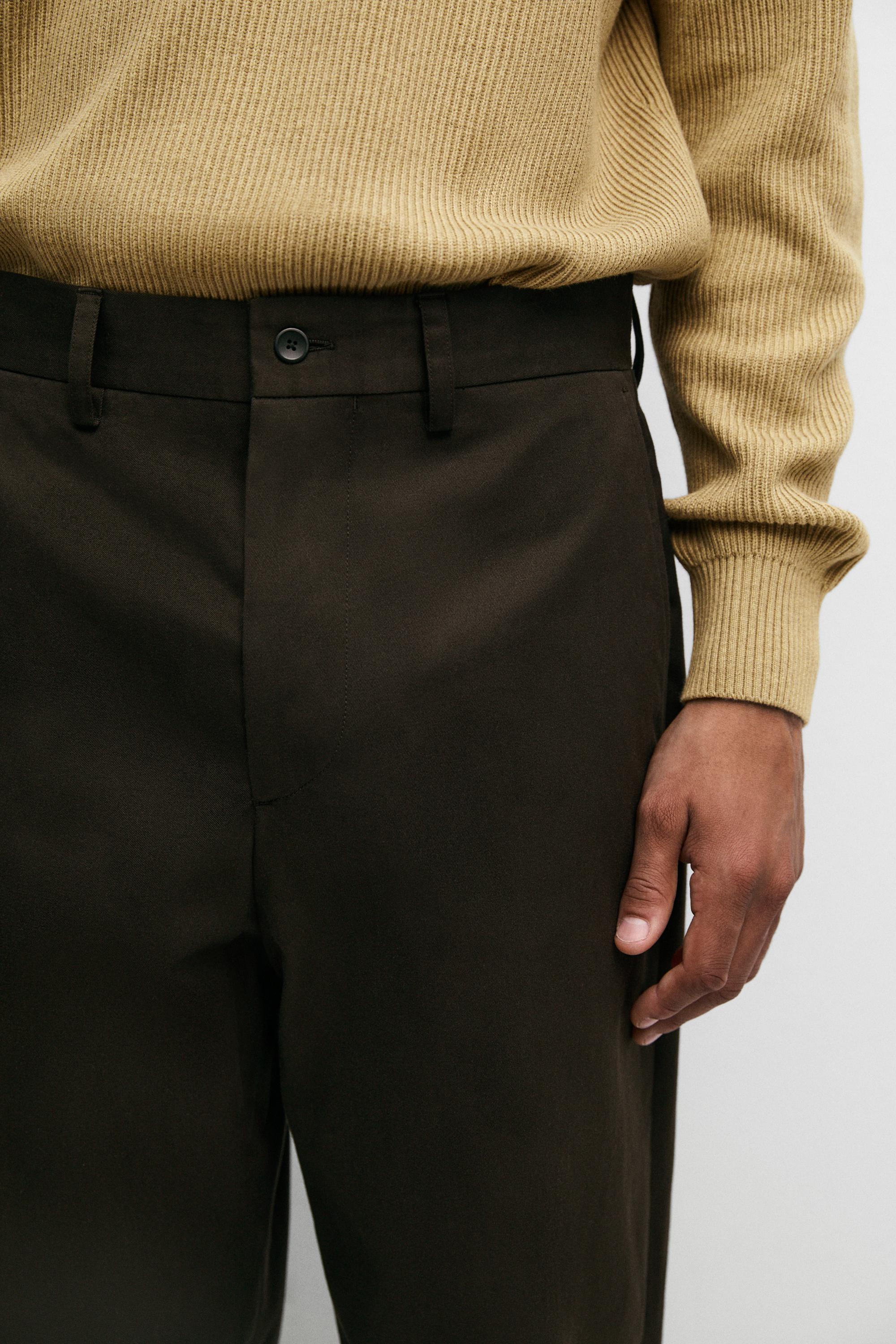 100% cotton wide-leg pants