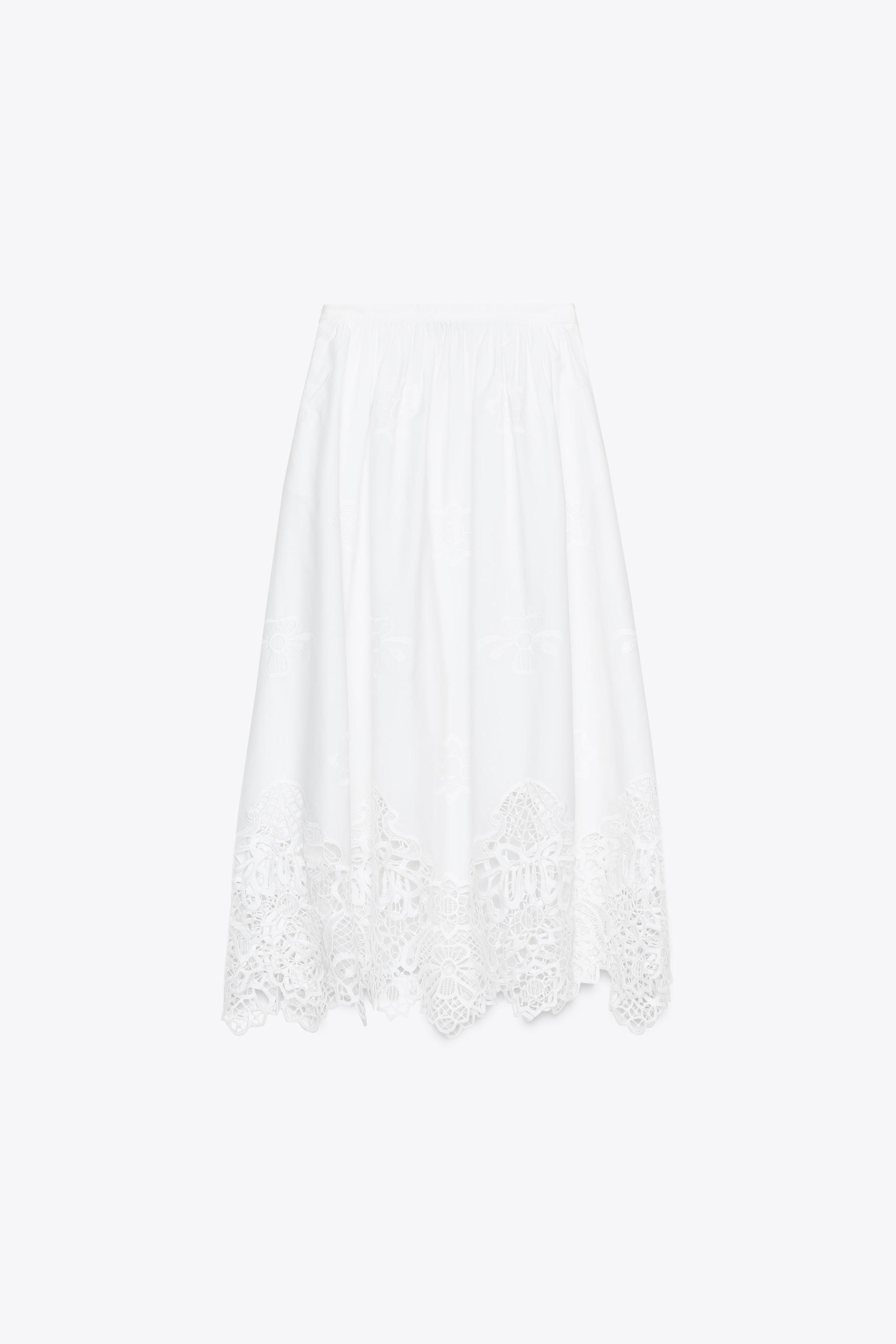 JUPE MIDI BRODERIES ZW COLLECTION