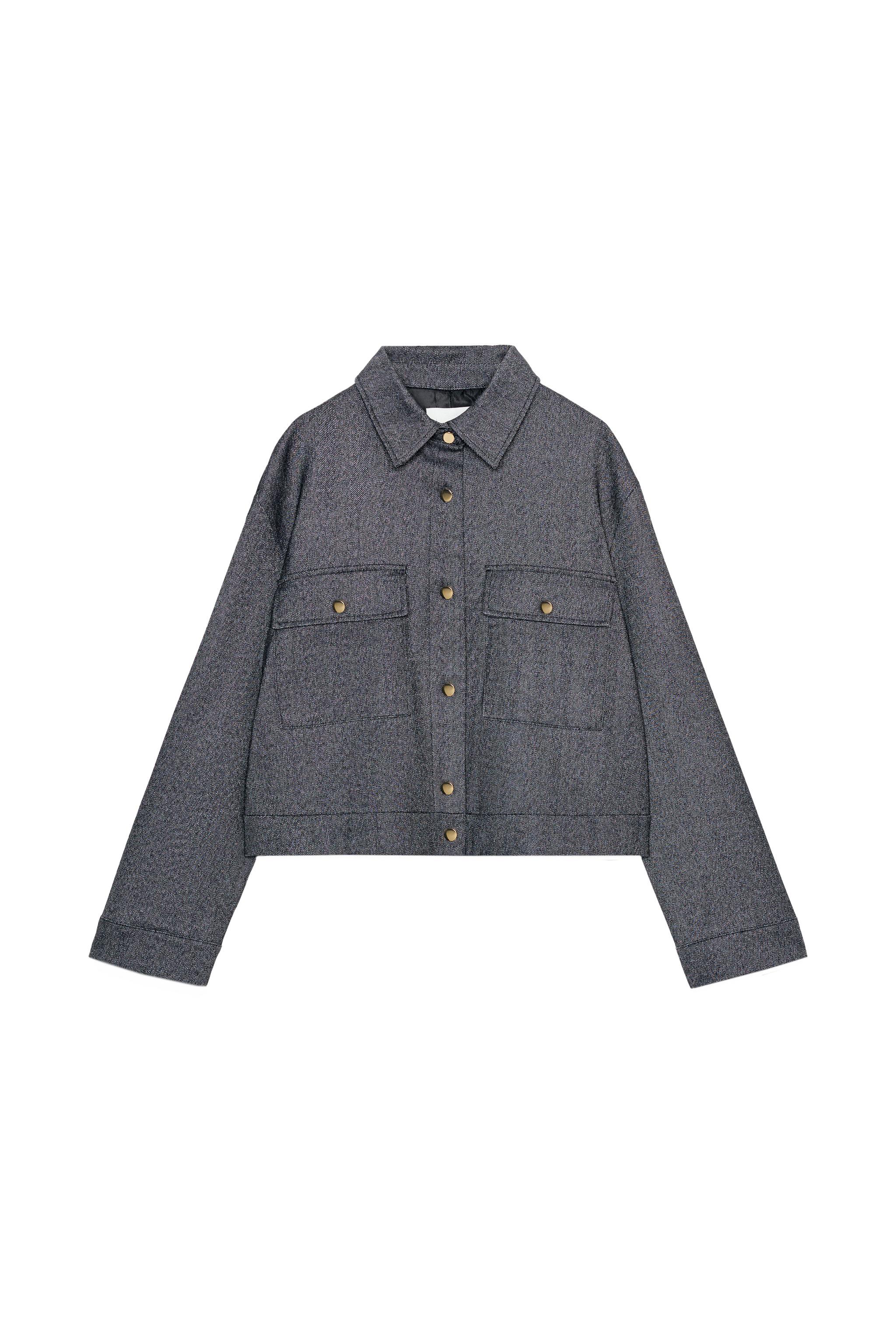 HERRINGBONE JACKET WITH POCKETS