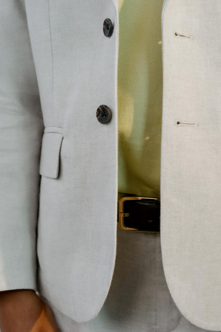 Blazer sastre de algodón y lino 2