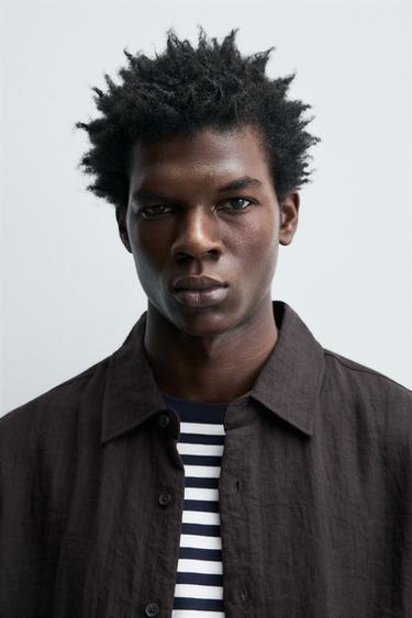 FLOWING RELAXED FIT SHIRT - Brown by Zara