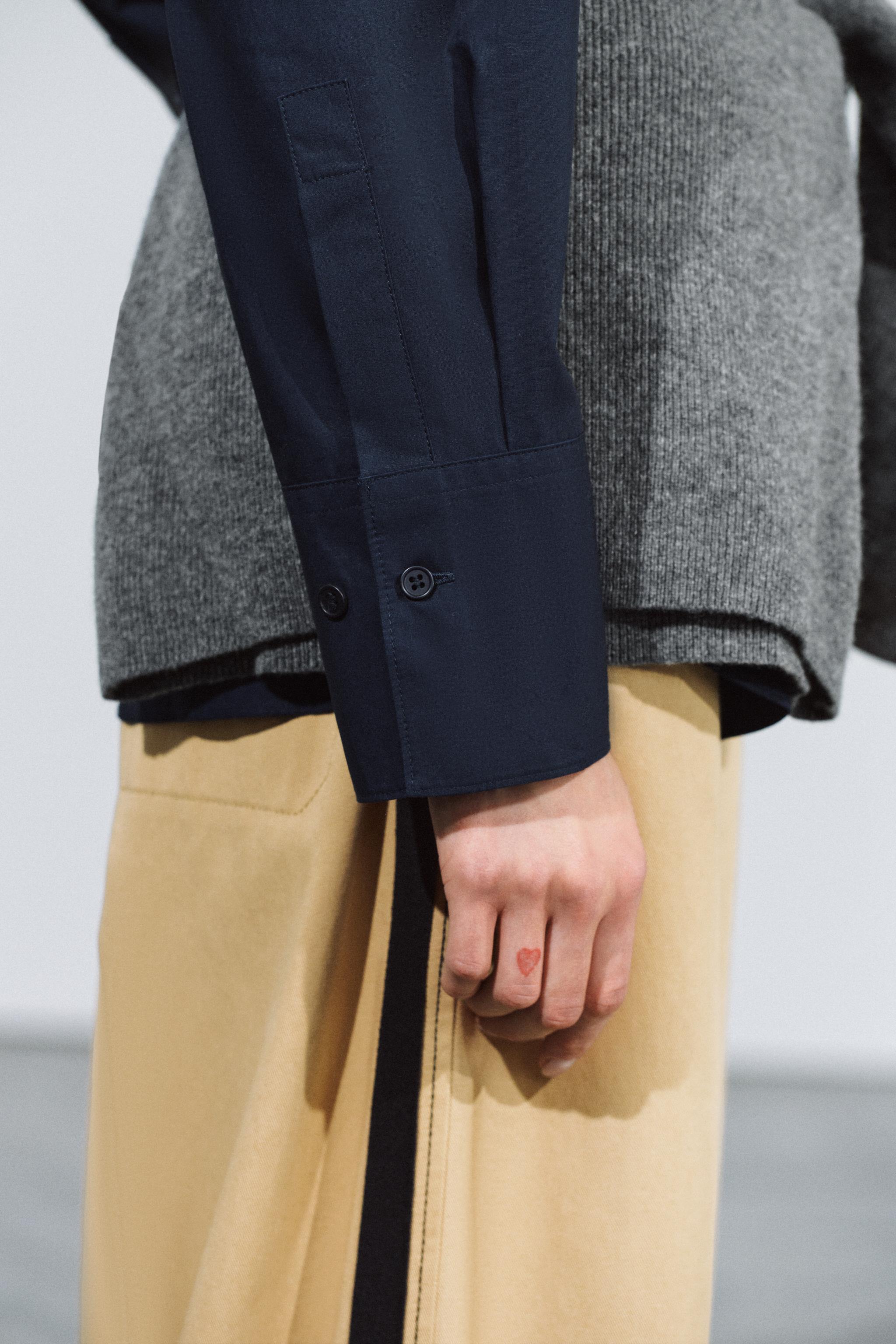 ZW COLLECTION HIGH NECK SHIRT