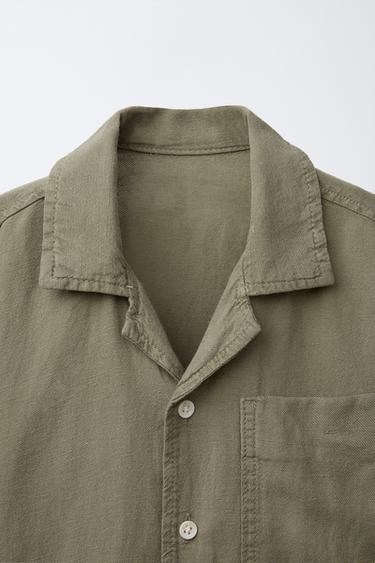 CHEMISE AVEC LIN - Kaki de Zara - Image 2