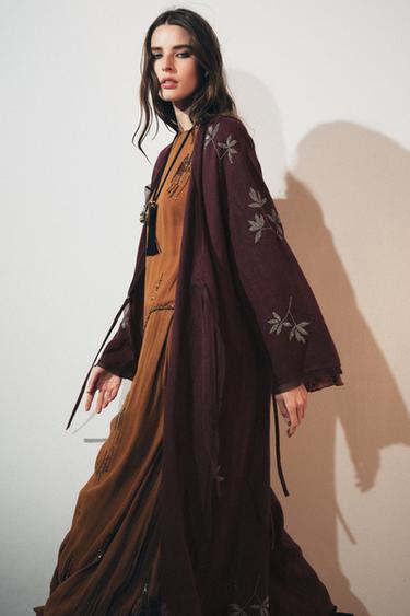 BEADED DRESS ZW COLLECTION - Ochre by Zara - Image 1
