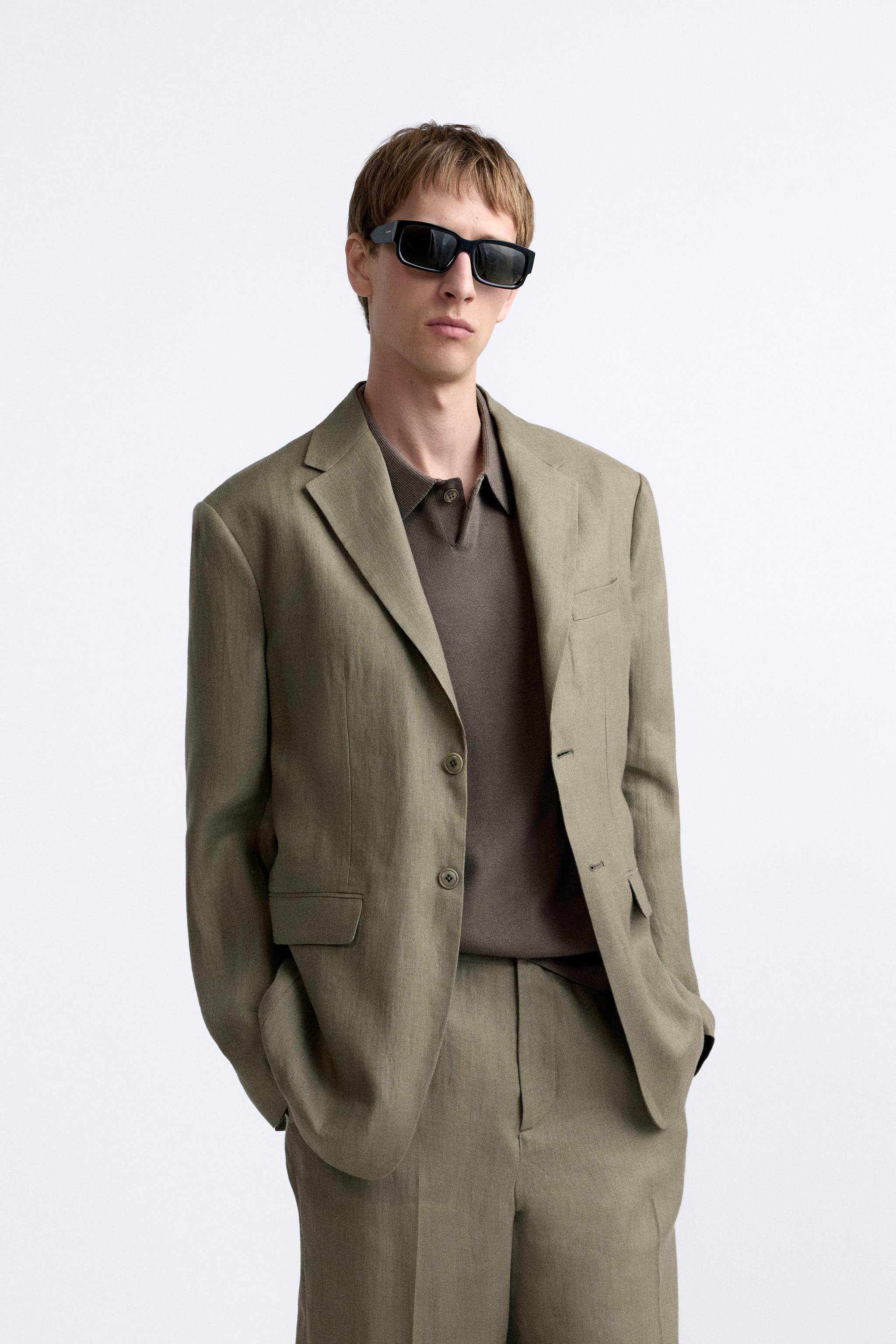 SUIT JACKET IN 100% LINEN