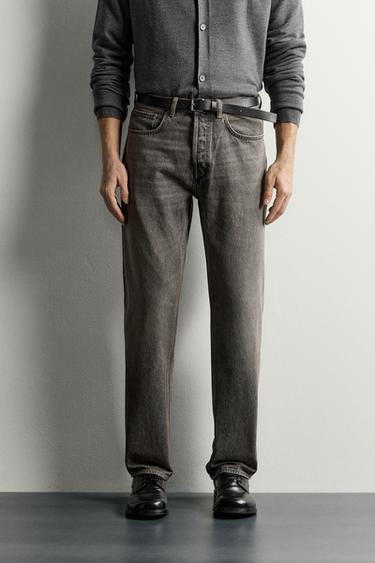 STRAIGHT-FIT JEANS — Gray 2