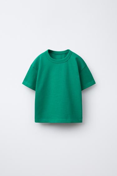 Zara BASIC HEAVY WEIGHT T-SHIRT - Mid-green - Image 0