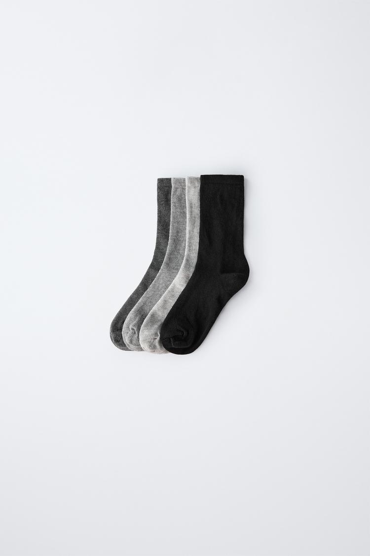 Paquete de 4 calcetines clásicos lisos