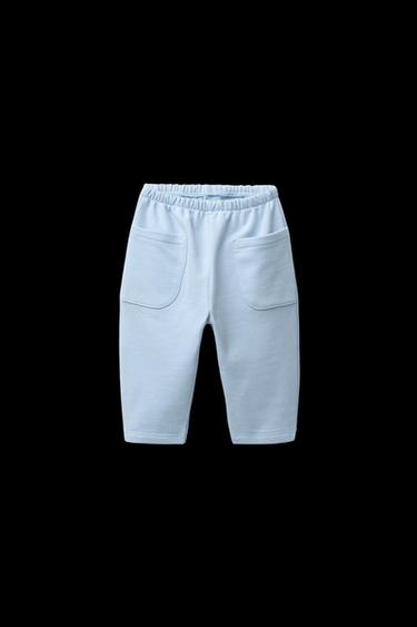PLUSH BAGGY TROUSERS WITH LABEL - Light blue by Zara - Image 0