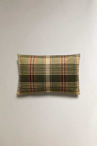 CAPA DE ALMOFADA XADREZ - Verde da Zara - Imagem 0