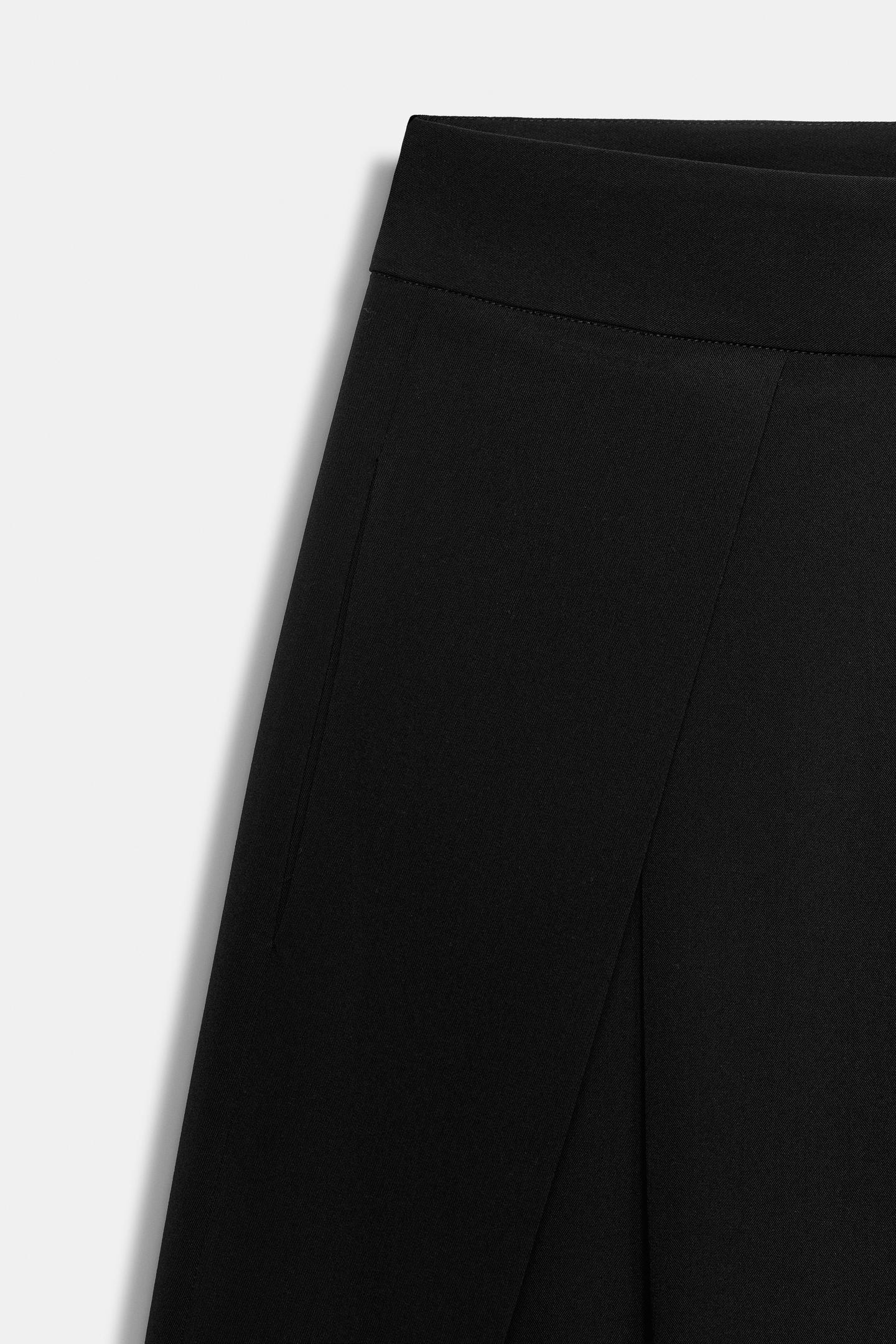 Женские брюки Zara ZW Collection Pleated Waist, цвет: Чёрный — фото 5