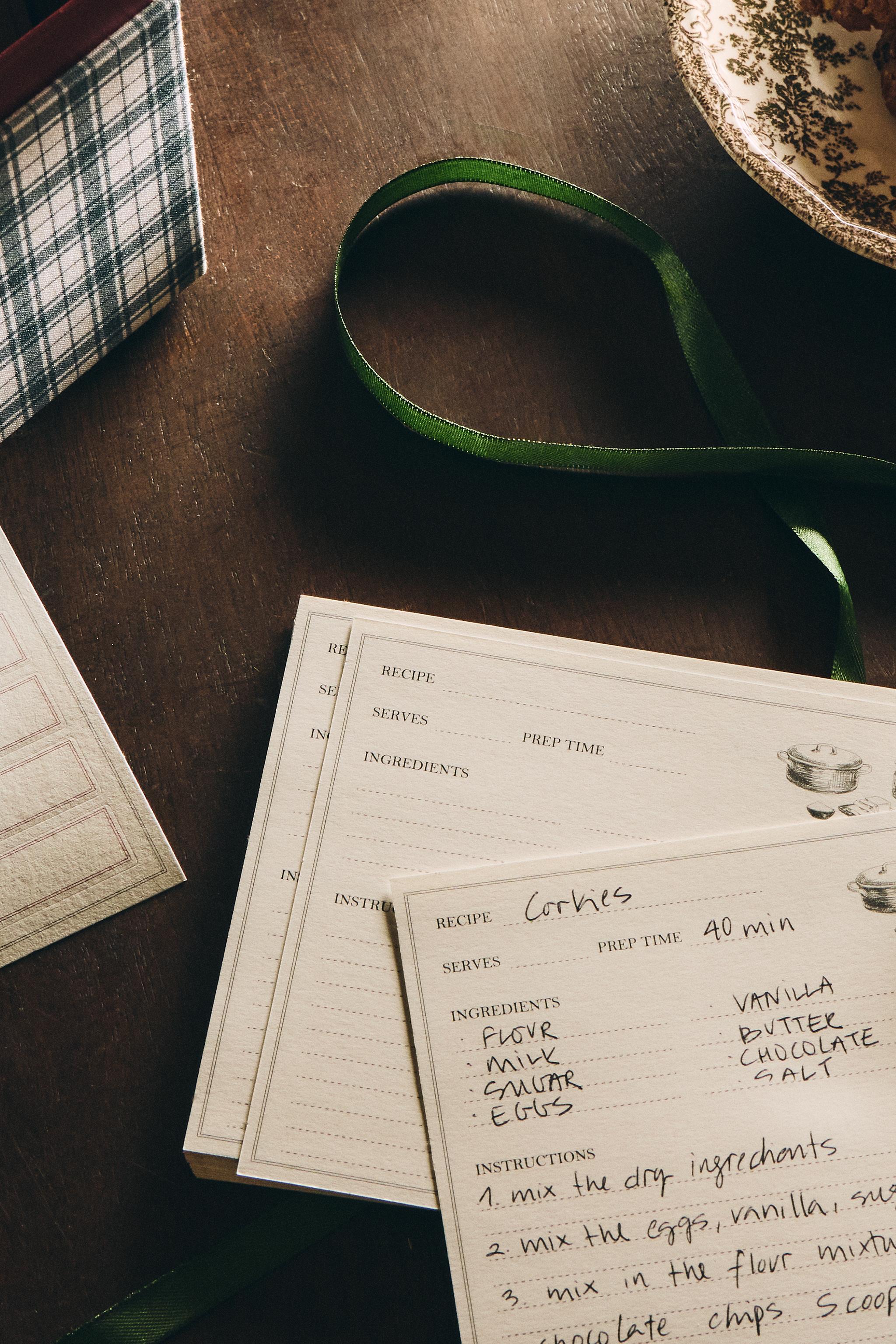 BOÎTE À RECETTES CARTES DE NOËL