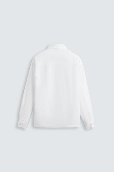 CHEMISE POLO LIN/COTON - Blanc de Zara - Image 7
