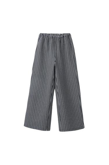 STRIPED CULOTTES - Navy blue by Zara - Image 0