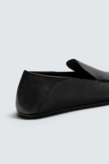 LEATHER LOAFERS - Black by Zara - Image 5