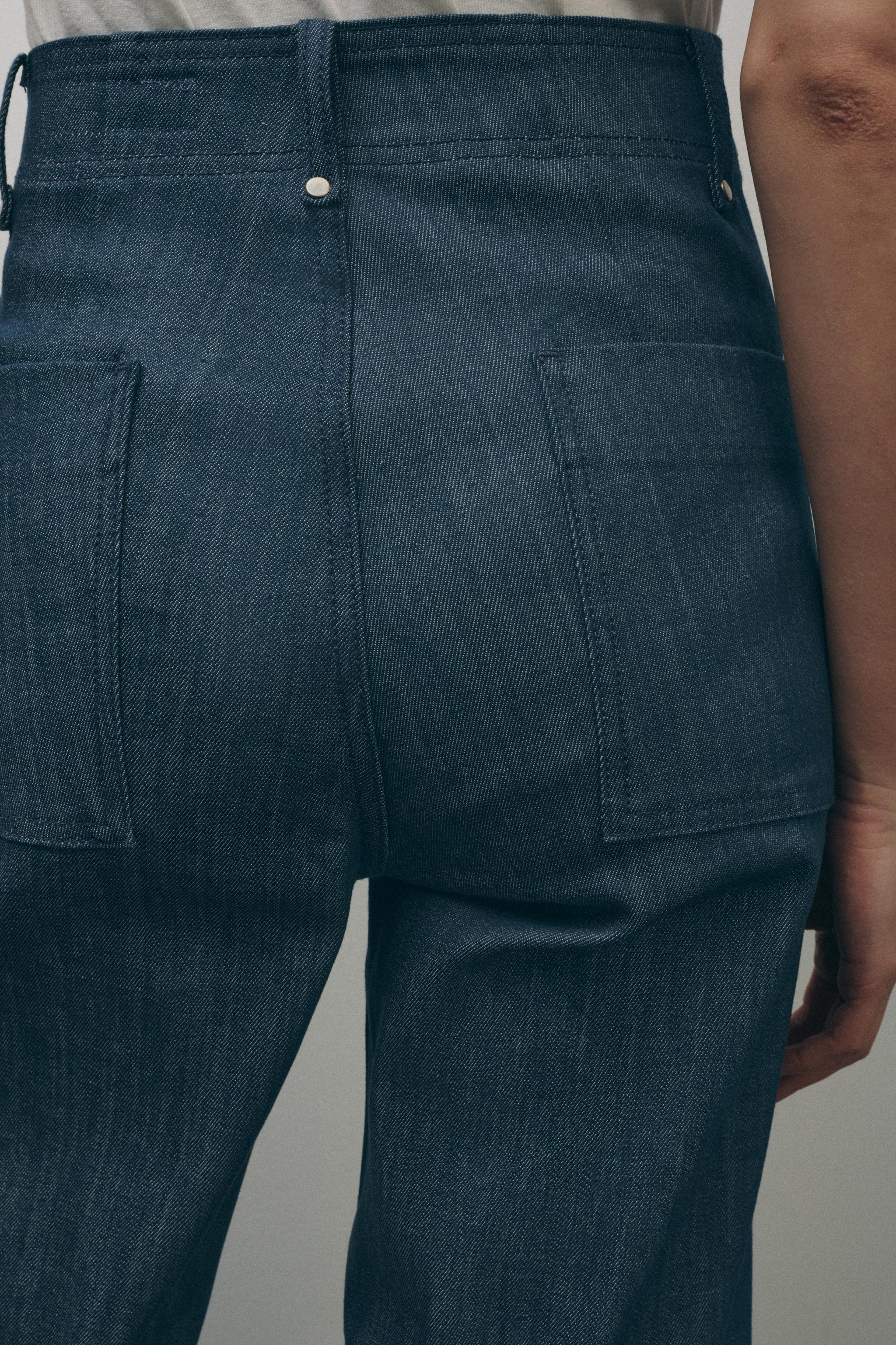 ZW COLLECTION HIGH WAIST WIDE LEG JEANS - Blue | ZARA United ZW COLLECTION HIGH WAIST WIDE LEG JEANS - Blue | ZARA United