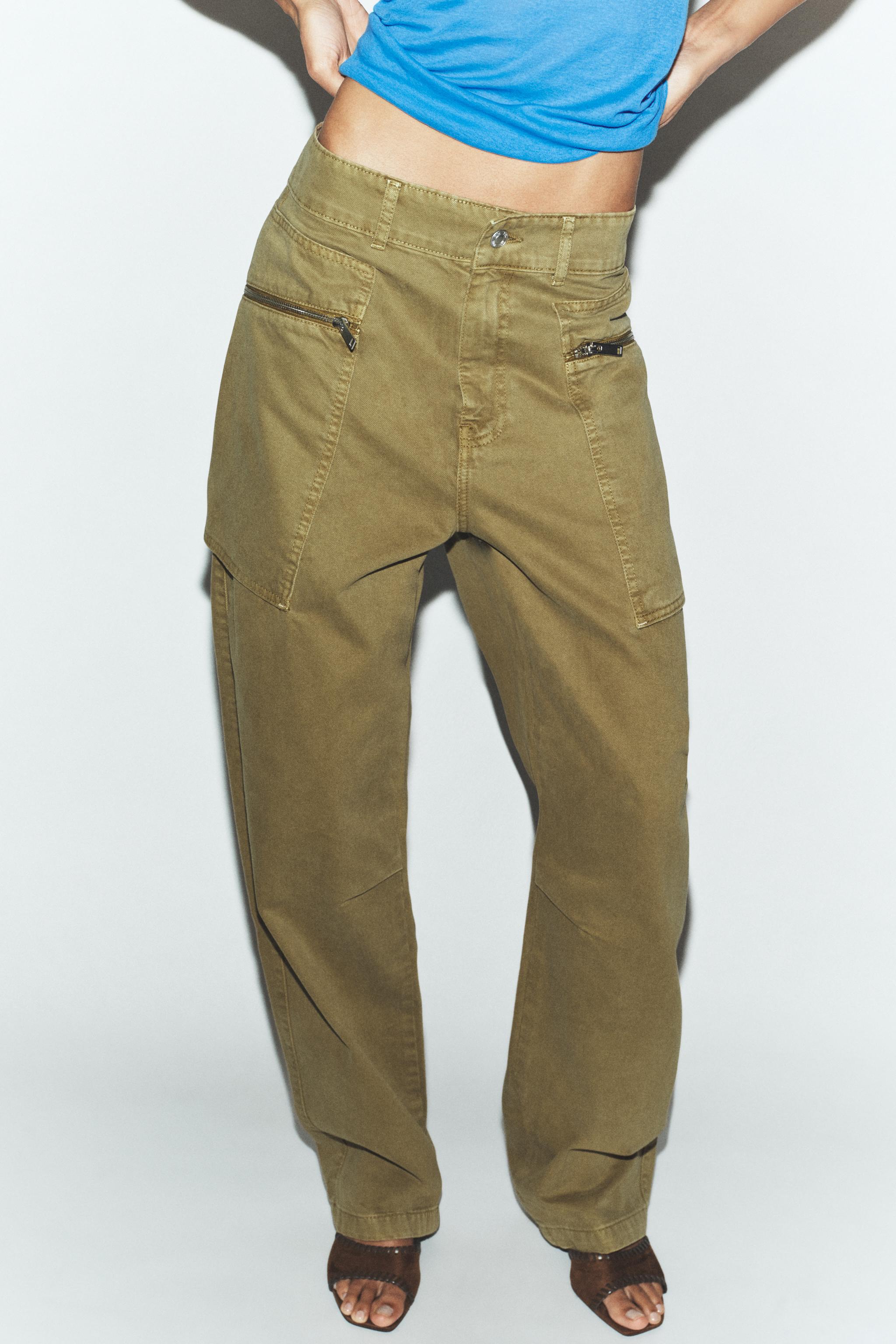 Z1975 MID-RISE CARGO JEANS WITH ZIPPERS
