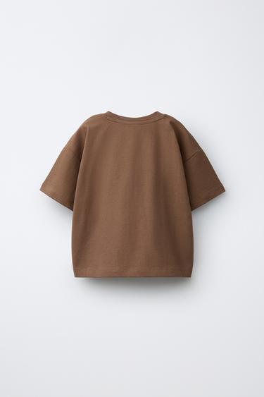 LOT DE TROIS HAUTS RAYÉS ET UNIS - Marron-Bleu de Zara - Image 2