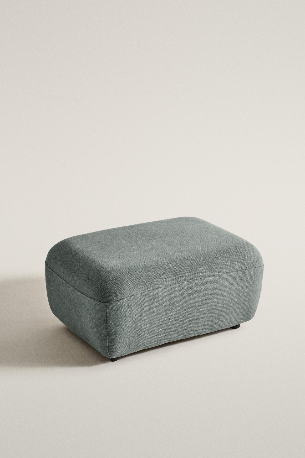 COTTON OTTOMAN — Duck blue