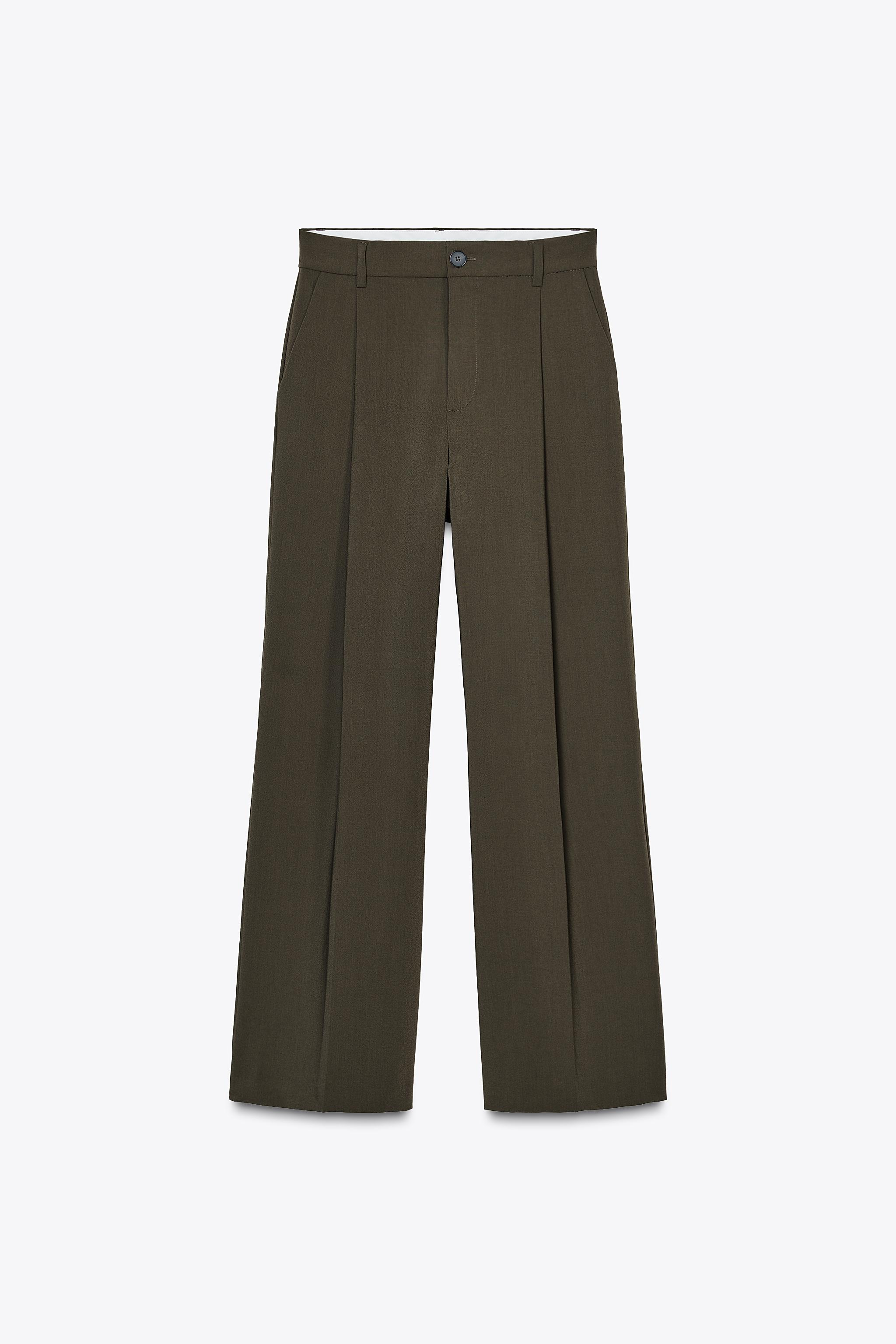 【ZARA】ダーツ入りワイドレッグパンツ ブラック | 2950/851/800 ZARA】ダーツ入りワイドレッグパンツ ブラック | 2950/851/800