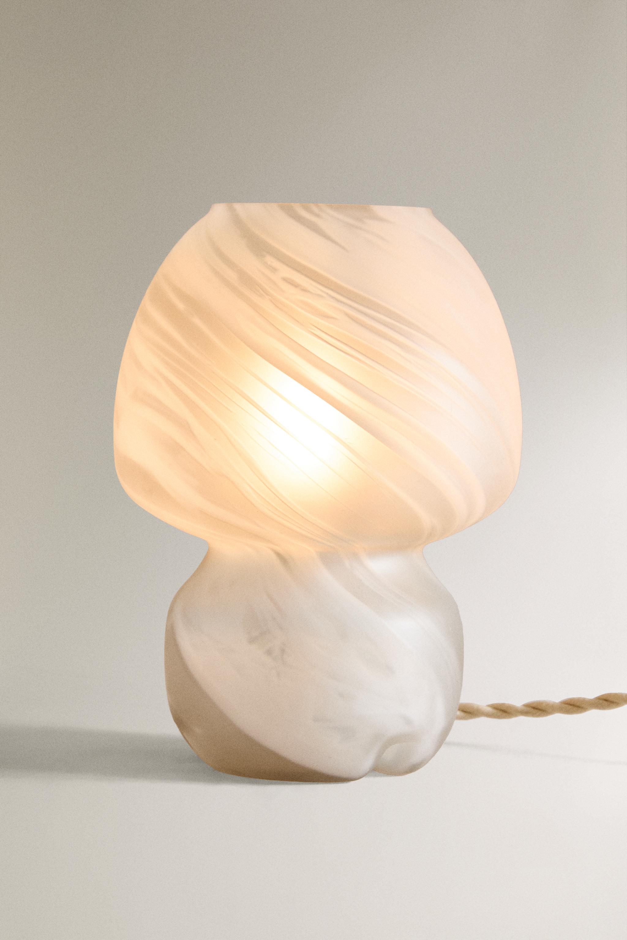 GLASS MUSHROOM TABLE LAMP - White | ZARA United States