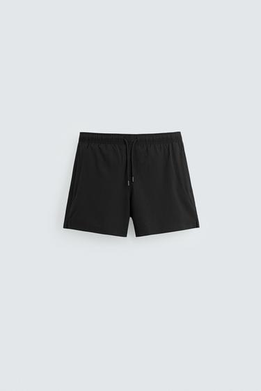 Zara STRUCTURE MEDIUM SWIMSUIT - Black