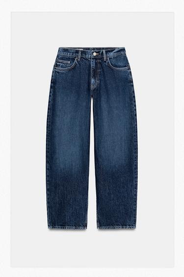 JEANS TRF BAGGY BALLOON TIRO MEDIO - Marino de Zara