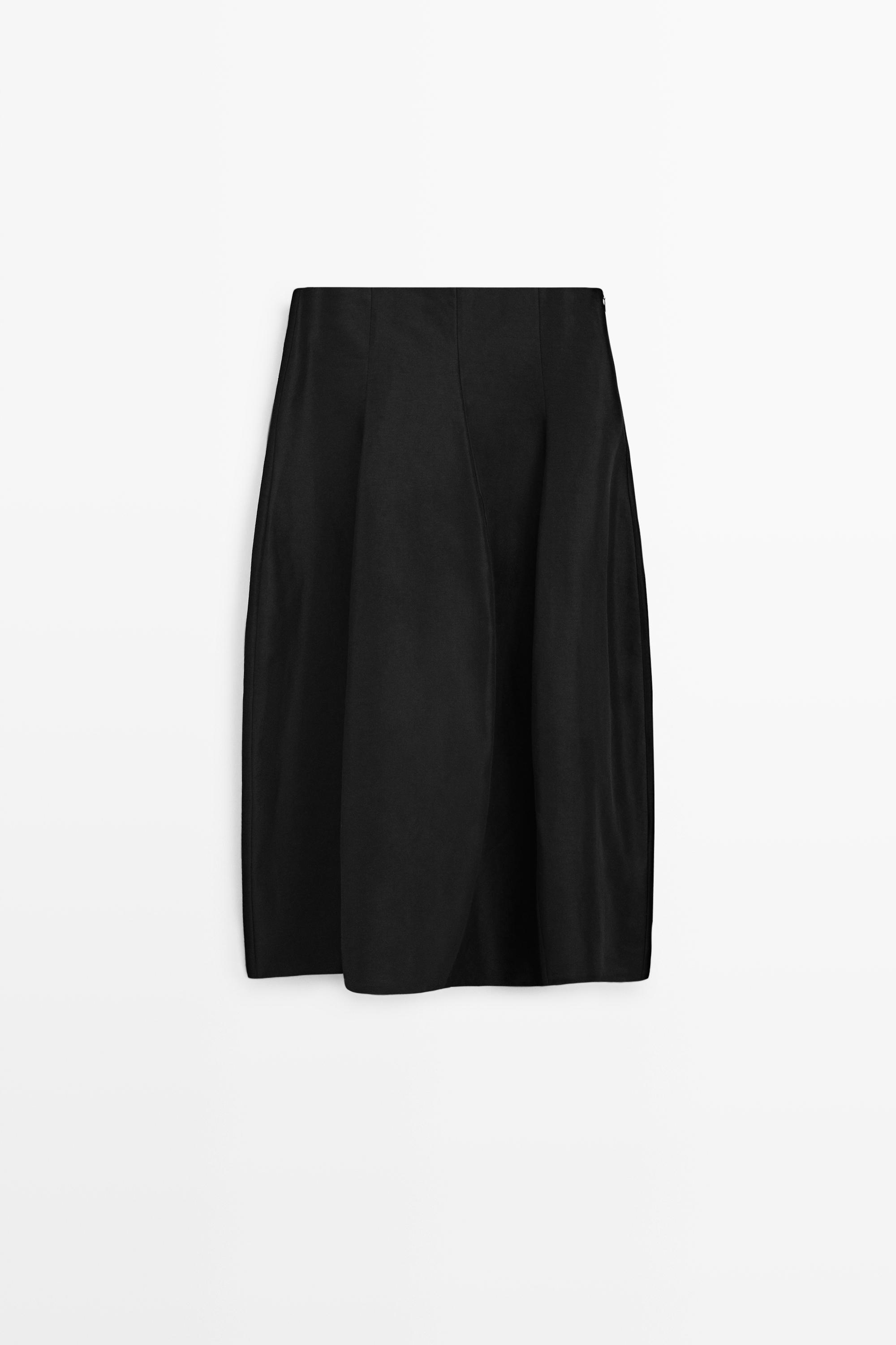 Flowing Seamed Midi Skirt - STUDIO