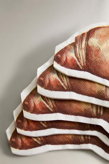 PACK OF CROISSANT PAPER NAPKINS (PACK OF 20) - Brown by Zara - Image 2
