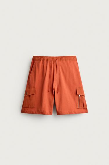 SHORT CARGO REGULAR FIT - Orange de Zara