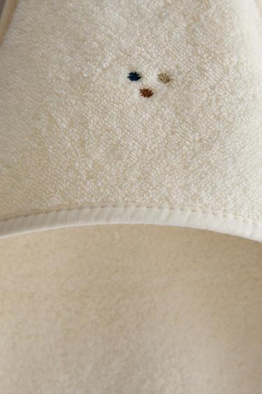 BALLOONS HOODED BABY TOWEL - Light beige by Zara - Image 3