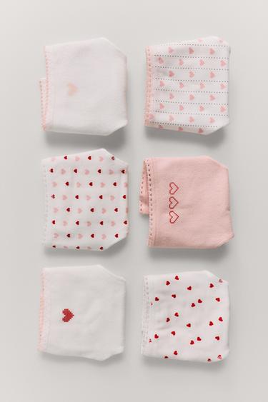 Zara Kuru yeşil - 2-14 YAŞ/ 6'LI KALPLİ KÜLOT PAKETİ