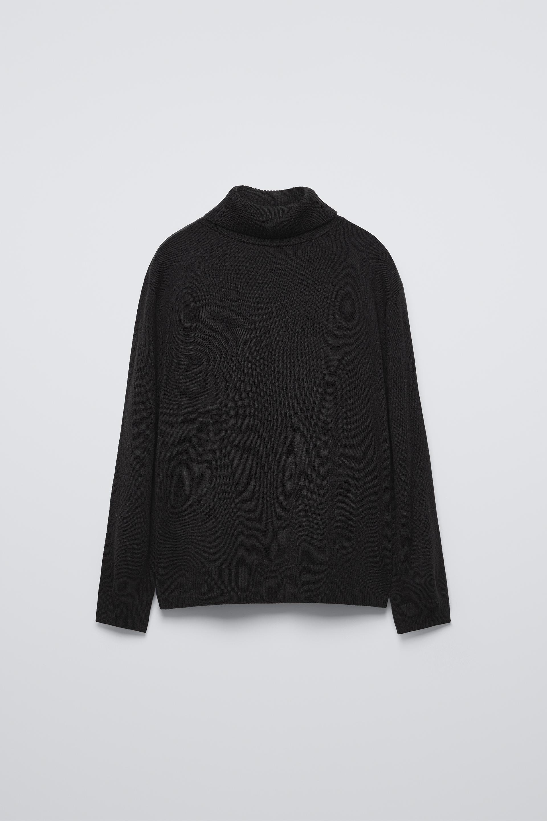 High neck sweater black best sale