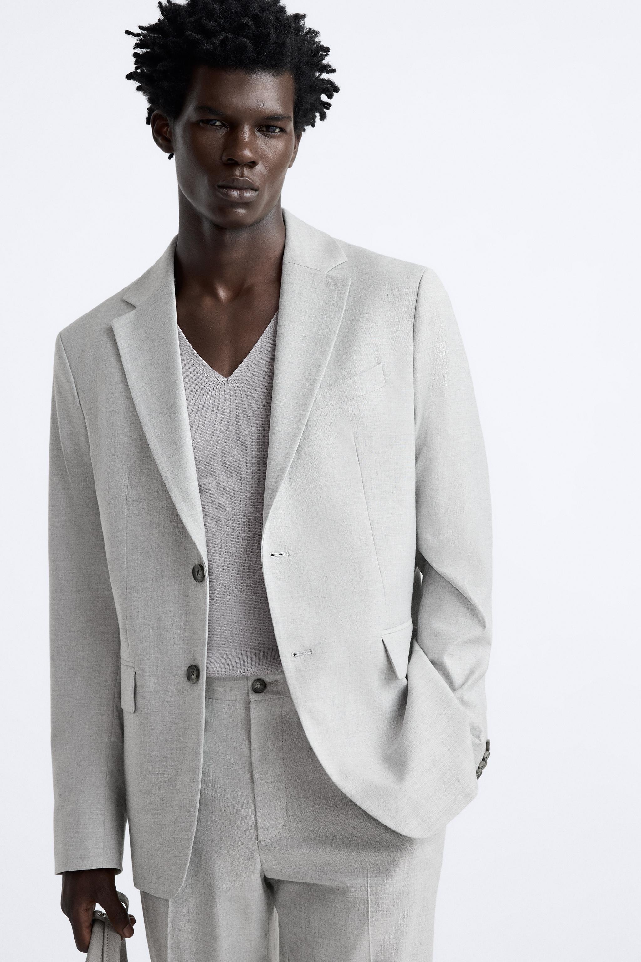 Zara white best sale suit jacket