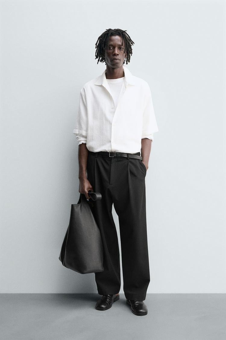 Camisa Zara Hombre Online Mexico CAMISA BOXY FIT Blanco ZARA Mexico