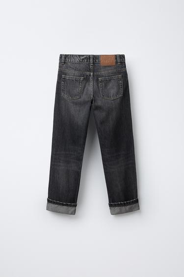 Zara STRAIGHT LEG JEANS - Black