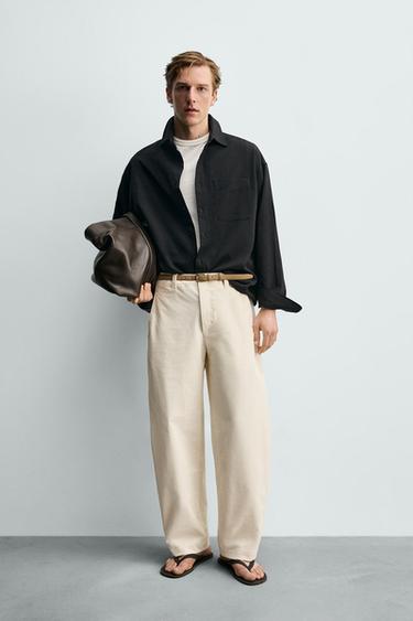 BALLOON FIT TROUSERS - Ecru by Zara