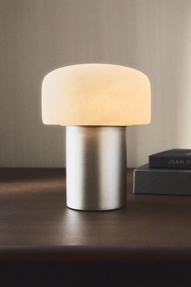 LAMPE TABLE SANS FIL MARBRE ET MÉTAL - Argent de Zara