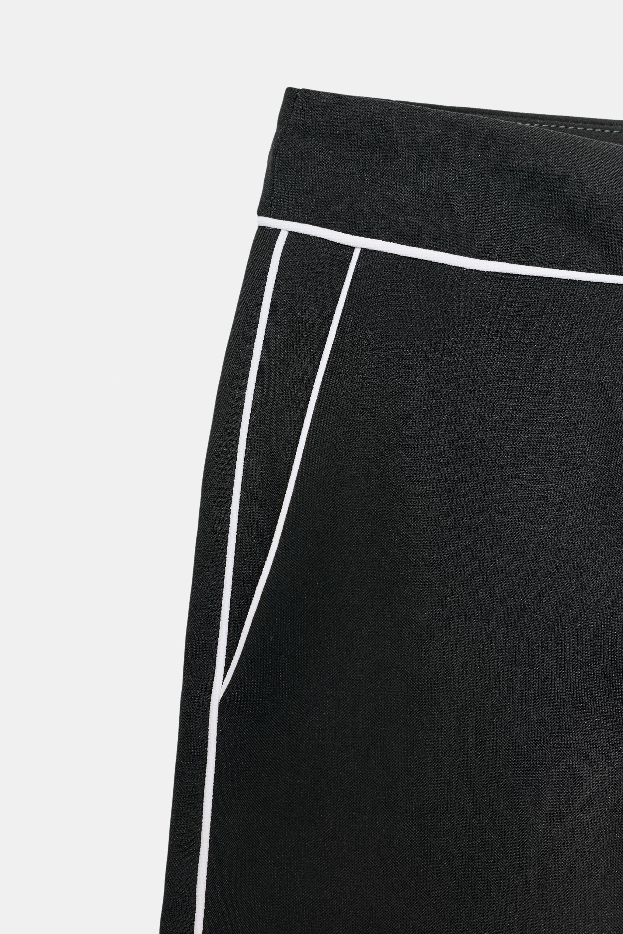 Женские шорты Zara LONG CONTRAST PIPING SHORTS — фото 3