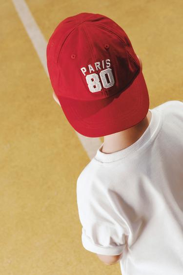 VARSITY CAP - Red by Zara
