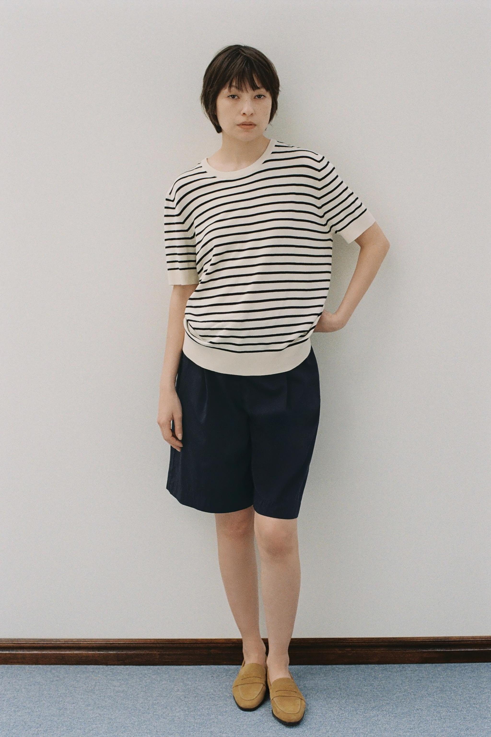 ☆ドイツ発*ZARA*新作*ロングバミューダショーツ/NAVY☆ ロング バミューダパンツ - ネイビーブルー | ZARA Japan / 日本