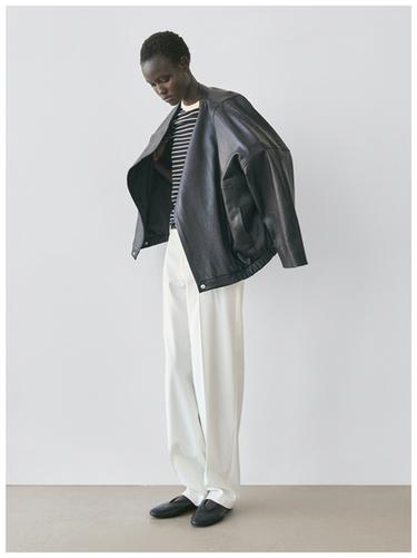 Chaqueta bomber piel - Negro de Zara