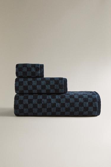 Zara CHECKERBOARD BATH TOWEL - Multicolored