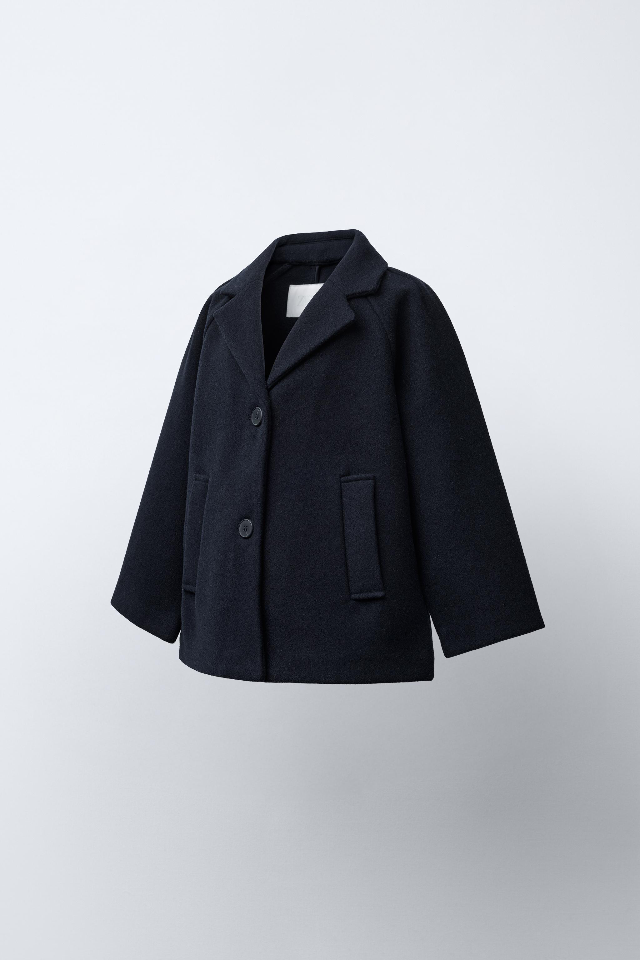 CAPPOTTO IN PANNO Blu Marino ZARA Italia Italy - Main Image