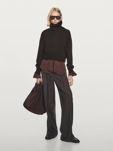 Jersey punto corto 100% cashmere - Visón vigoré de Zara