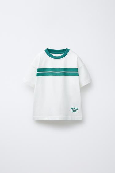 JOGGING SLOGAN T-SHIRT - Green by Zara